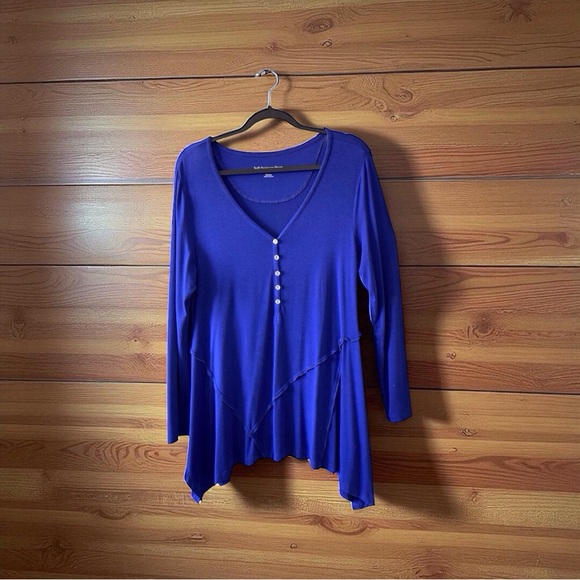 Soft Surroundings Tops - Soft Surroundings Flowy Tunic Top | Royal Blue | Size Medium Boho Casual Fall